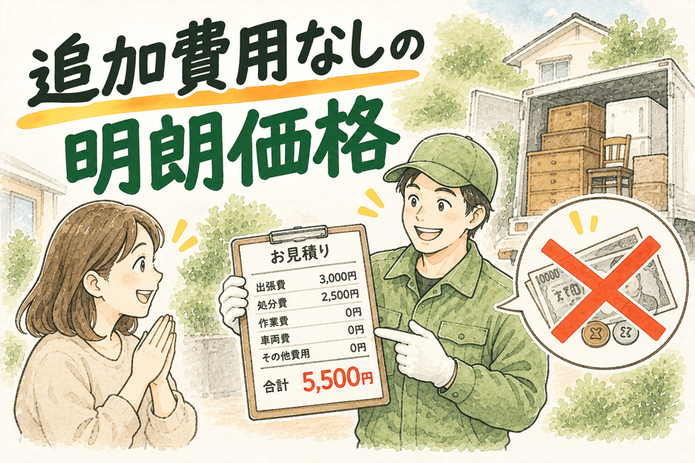 追加料金なしの明朗価格